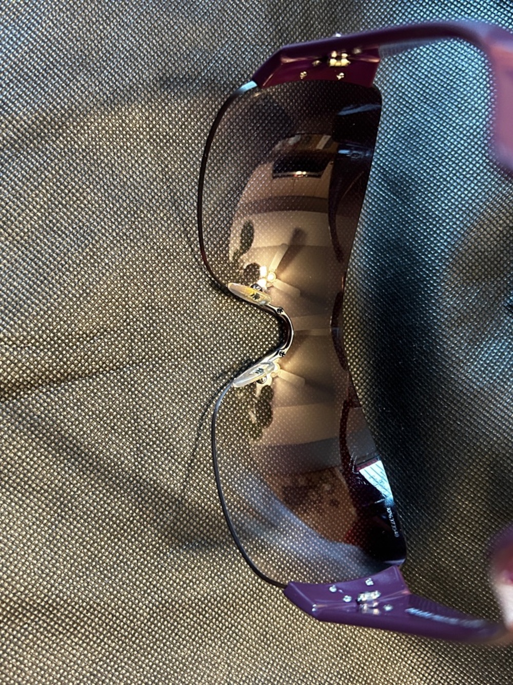 Prada Shield Sunglasses in Purple - Picture 8 of 9